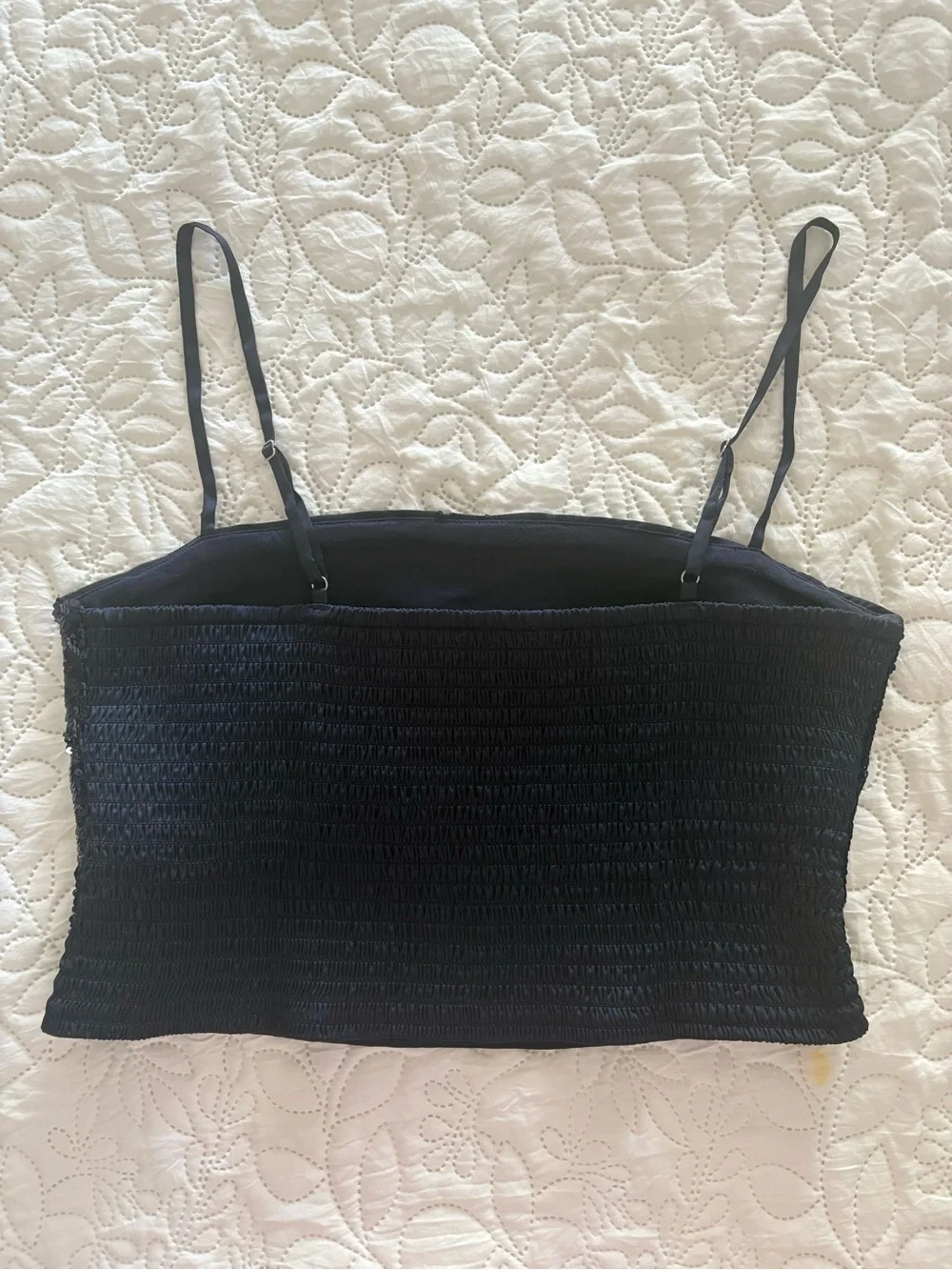 J. Crew Collection Sequin Navy Spaghetti Strap Crop Top - Women